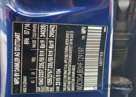 2017 Mercedes-Benz Glc 300 z USA, uszkodzony, nr VIN WDC0G4JB0HF129197